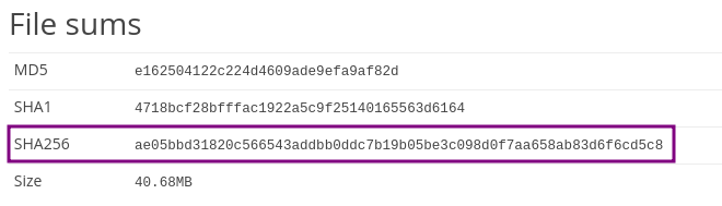 SHA256 in Pithus